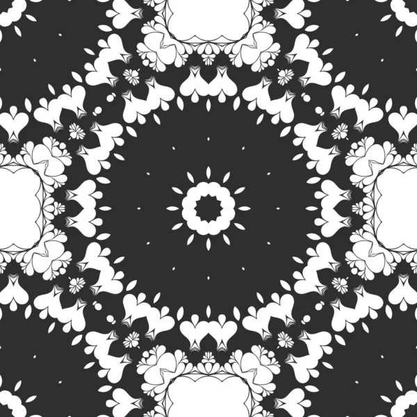 Black White Abstract Ornamental Background — Stock Photo, Image