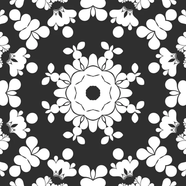 Fondo Ornamental Abstracto Blanco Negro — Foto de Stock