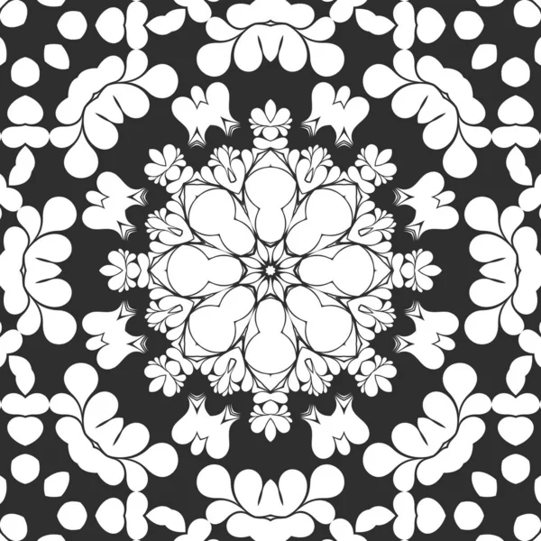 Bianco Nero Astratto Sfondo Ornamentale — Foto Stock