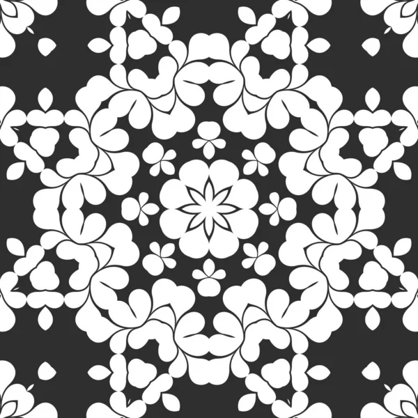 Bianco Nero Astratto Sfondo Ornamentale — Foto Stock