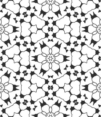 Siyah ve beyaz süs arka plan