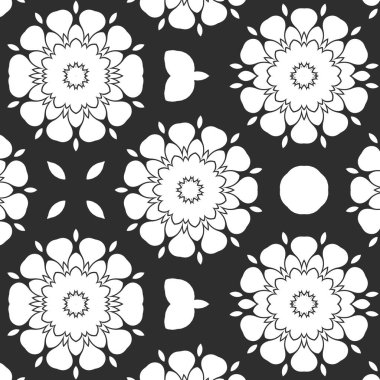 Siyah ve beyaz süs arka plan