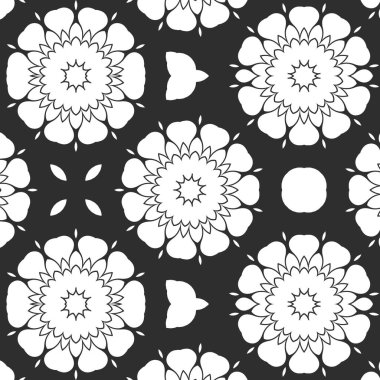 Siyah ve beyaz süs arka plan