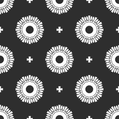 Siyah ve beyaz süs arka plan