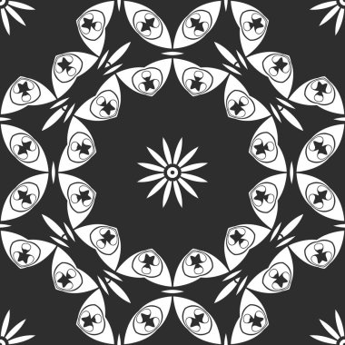 Siyah ve beyaz süs arka plan