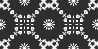 Siyah ve beyaz süs arka plan