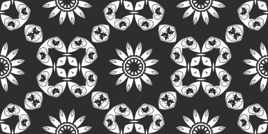 Siyah ve beyaz süs arka plan