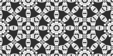 Siyah ve beyaz süs arka plan