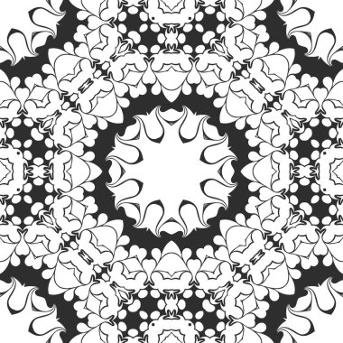 Siyah ve beyaz süs arka plan