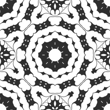 Siyah ve beyaz süs arka plan