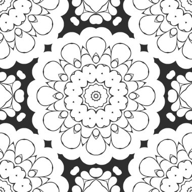 Siyah ve beyaz süs arka plan