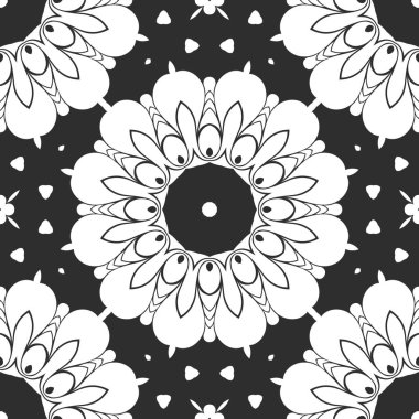 Siyah ve beyaz süs arka plan