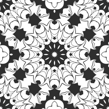 Siyah ve beyaz süs arka plan