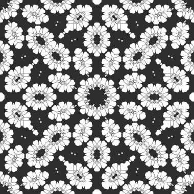 Siyah ve beyaz süs arka plan