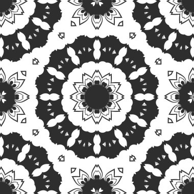 Siyah ve beyaz süs arka plan