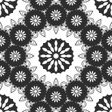 Siyah ve beyaz süs arka plan