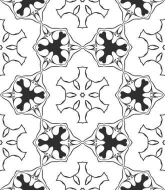 Siyah ve beyaz süs arka plan