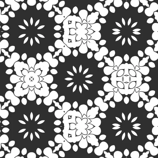 Black White Abstract Ornamental Background — Stock Photo, Image