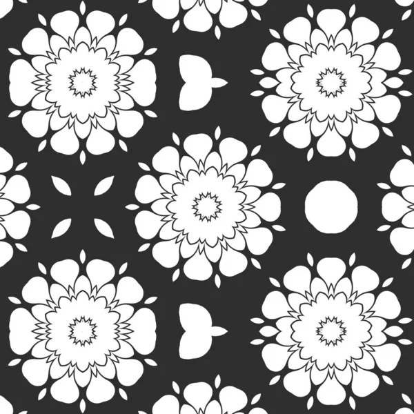Fondo Ornamental Abstracto Blanco Negro —  Fotos de Stock