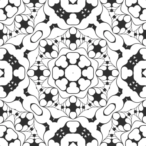 Fondo Ornamental Abstracto Blanco Negro — Foto de Stock