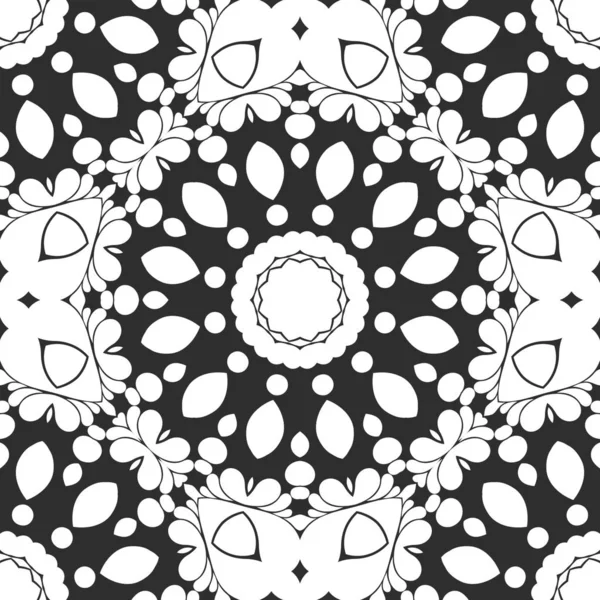 Fondo Ornamental Abstracto Blanco Negro — Foto de Stock