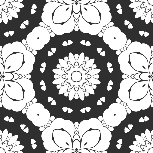 Fondo Ornamental Abstracto Blanco Negro — Foto de Stock