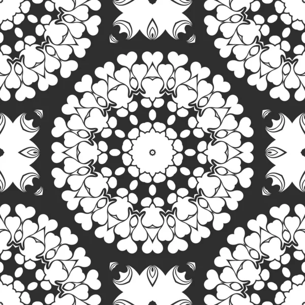 Fondo Ornamental Abstracto Blanco Negro — Foto de Stock