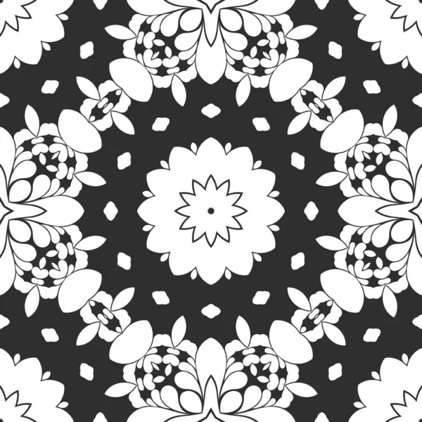 Fondo Ornamental Abstracto Blanco Negro — Foto de Stock