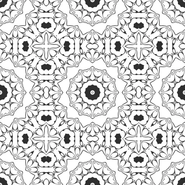 Fondo Ornamental Abstracto Blanco Negro — Foto de Stock