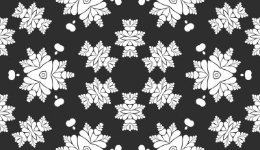 Siyah ve beyaz süs arka plan