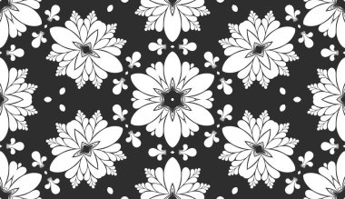 Siyah ve beyaz süs arka plan