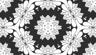 Siyah ve beyaz süs arka plan