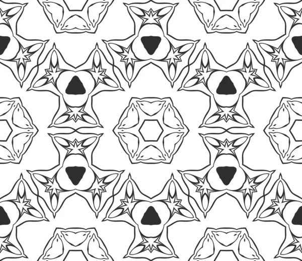 Black White Abstract Ornamental Background — Stock Photo, Image