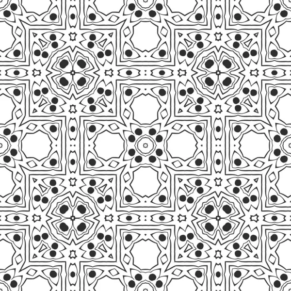 Black White Abstract Ornamental Background — Stock Photo, Image