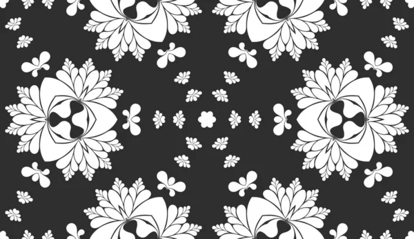 Fondo Ornamental Abstracto Blanco Negro — Foto de Stock