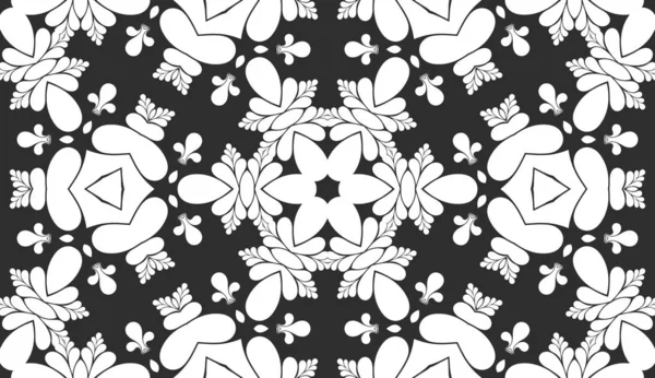 Black White Abstract Ornamental Background — Stock Photo, Image