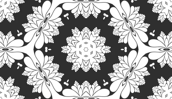 Fondo Ornamental Abstracto Blanco Negro — Foto de Stock