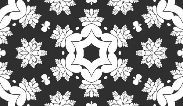 Bianco Nero Astratto Sfondo Ornamentale — Foto Stock