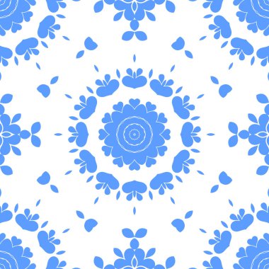 Dikişsiz arka plan mavi ve beyaz soyut