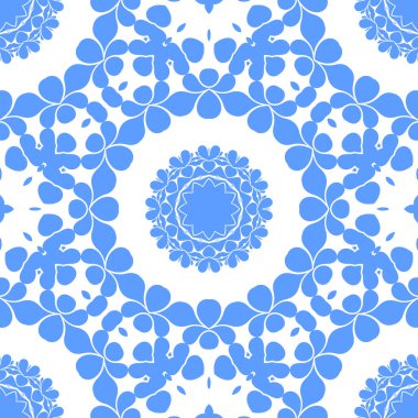 Dikişsiz arka plan mavi ve beyaz soyut