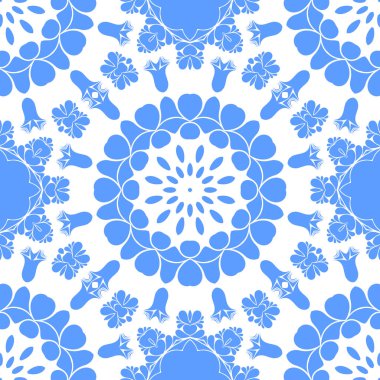 Dikişsiz arka plan mavi ve beyaz soyut