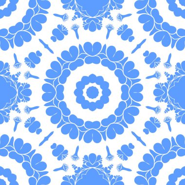 Dikişsiz arka plan mavi ve beyaz soyut