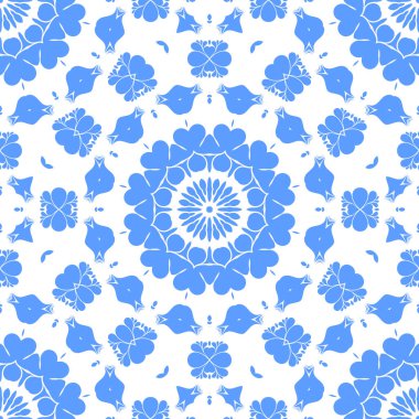 Dikişsiz arka plan mavi ve beyaz soyut