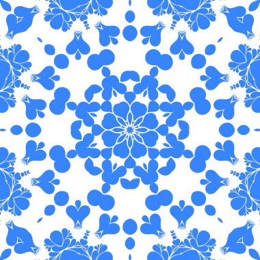 Dikişsiz arka plan mavi ve beyaz soyut