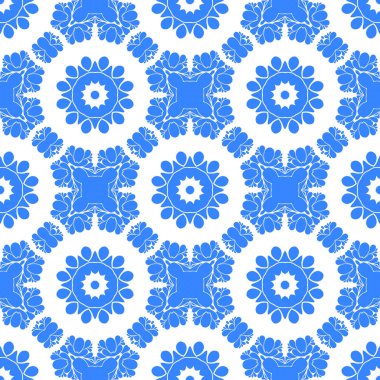 Dikişsiz arka plan mavi ve beyaz soyut