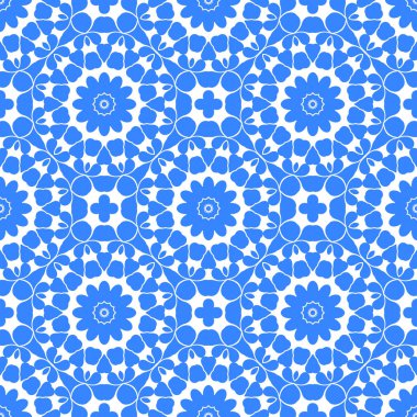 Dikişsiz arka plan mavi ve beyaz soyut