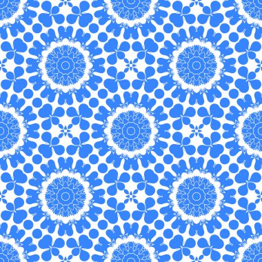 Dikişsiz arka plan mavi ve beyaz soyut