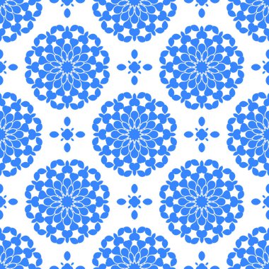 Dikişsiz arka plan mavi ve beyaz soyut