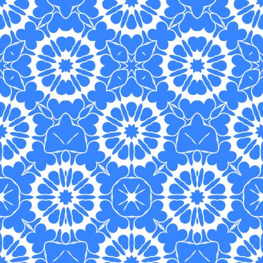 Dikişsiz arka plan mavi ve beyaz soyut