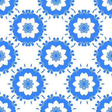 Dikişsiz arka plan mavi ve beyaz soyut